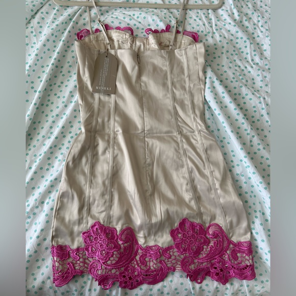 MESHKI Tatianna Corset Mini Dress With Lace, Negotiable! - Picture 2 of 3